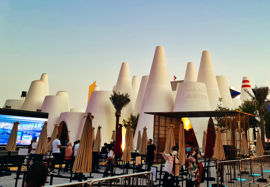 Der Österreich Pavillon auf der EXPO2020 in Dubai