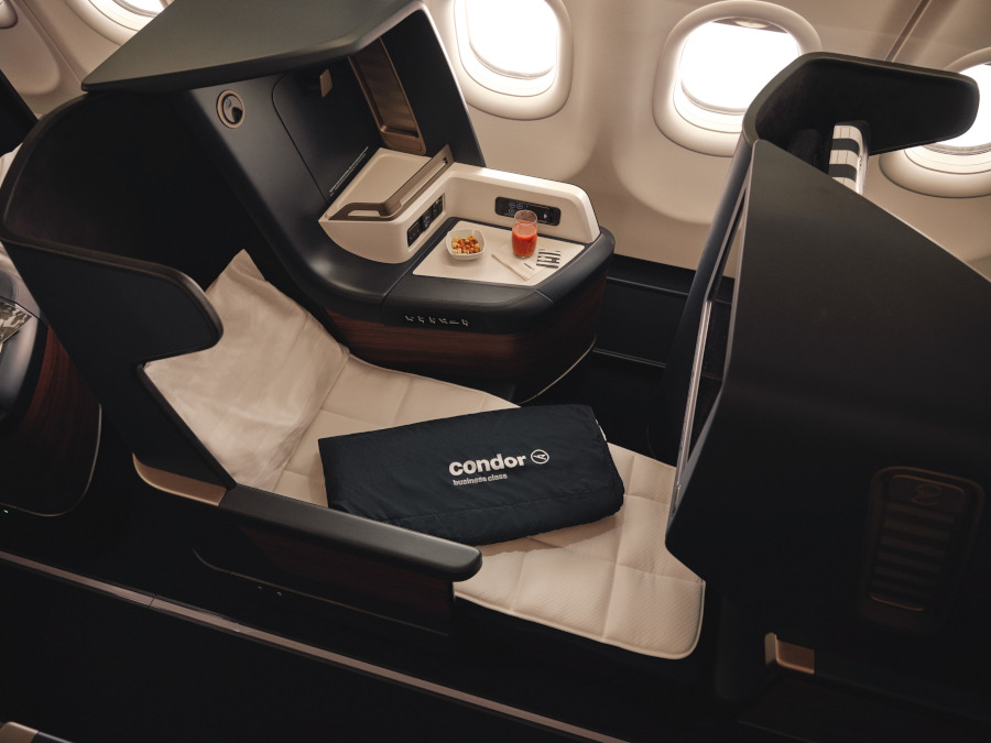 Condor Business Class mit Liegesitzplatz
